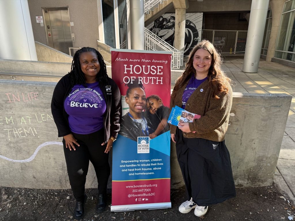 Foundation team advocating for domestic violence awareness