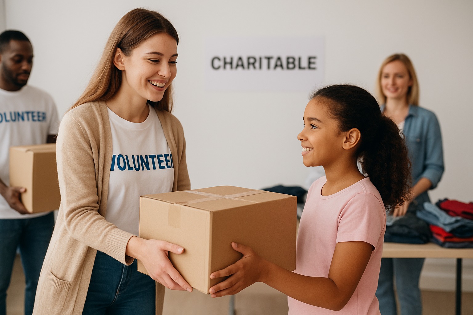 Foundation team helping community members